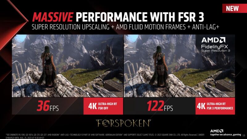 AMD's FSR 3 will compete with Nvidia's proprietary DLSS Frame Generation feature starting in September.