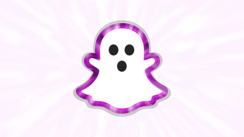 An illustraiton of the Snapchat logo made to look like a ghost