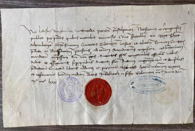 This letter written by Vlad the Impaler in 1475 contains proteins that suggest he suffered from respiratory problems and bloodied tears.