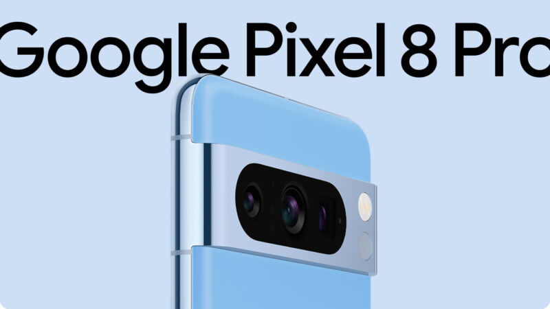 Des images divulguées sur le site promotionnel de Google montrent le Pixel 8 Pro dans un joli bleu. 