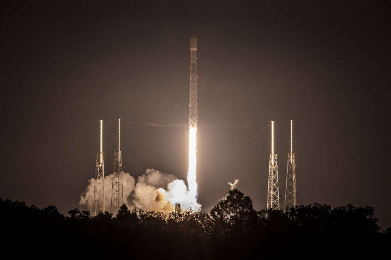A Falcon 9 rocket lifts off August 31 from Space Launch Complex 40 at Cape Canaveral Space Force Station in Florida.