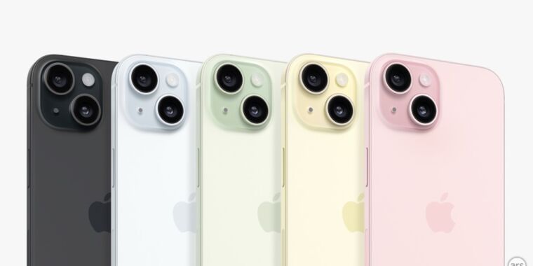 Les nouveaux iPhone 15 et 15 Pro d’Apple atteignent les portes et les étagères des magasins