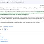 Clicking the "G" double-check button will highlight statements that match or contradict Google search results.