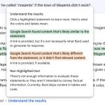 Google Bard provides a detailed explanation of how to interpret the double-check results.