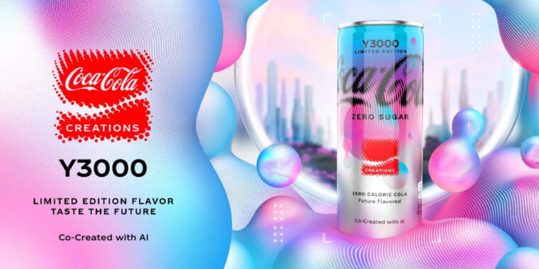 Coca-Cola embraces controversial AI image generator with new “Y3000” flavor