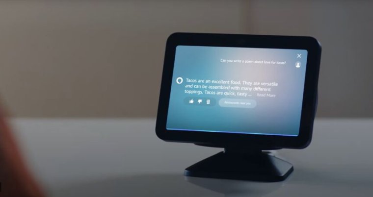 Amazon Alexa using generative AI on an Echo Show
