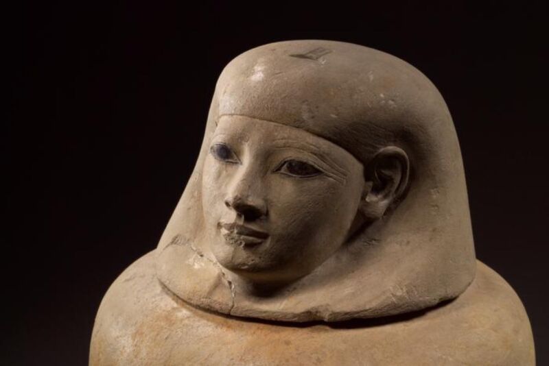 Limestone Canopic Jar of the Egyptian lady Senetnay (c. 1450 BCE)
