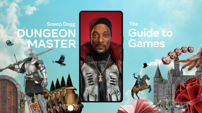 Meta's AI characters feature Snoop Dogg playing a dungeon master that dispenses gaming advice.