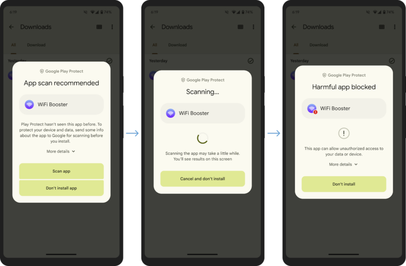 Android will now scan sideloaded apps for malware at install time