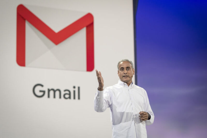 Prabhakar Raghavan, a senior vice president at Google (where he is responsible for Google Search, Assistant, Geo, Ads, Commerce, and Payments products), speaks during a 2018 event.