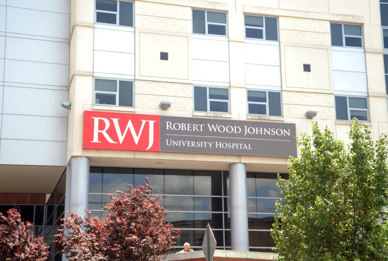 The Robert Wood Johnson University Hospital in New Brunswick, New Jersey. 