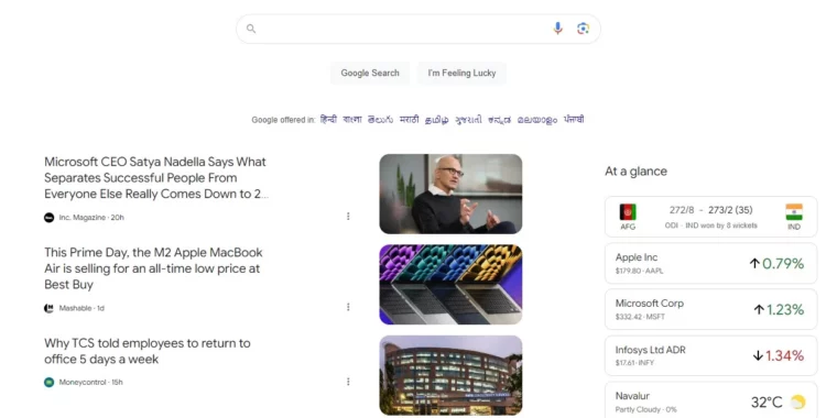 Google.com teste une page d’accueil remplie d’actualités, tout comme Bing et Yahoo