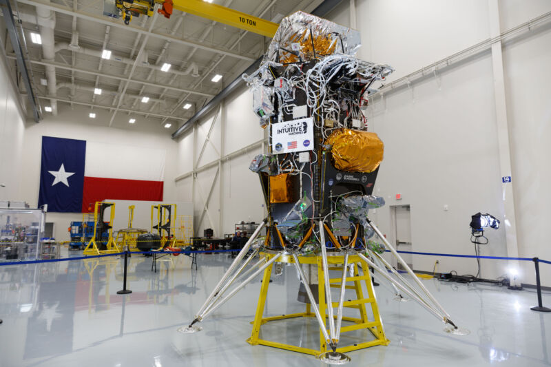 Photograph of the IM Nova-C lander