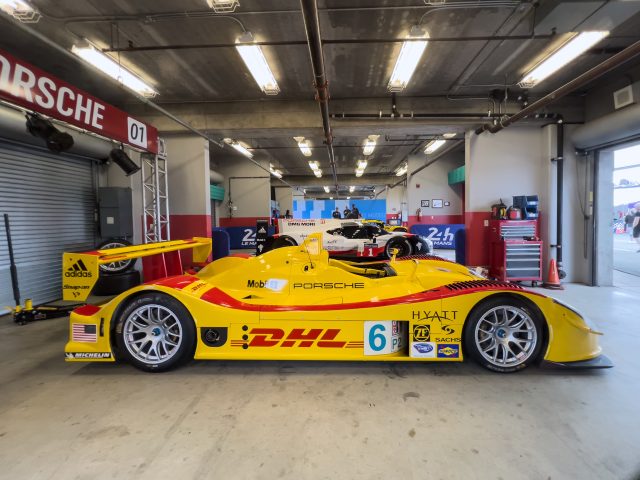 A yellow Porsche RS Spyder
