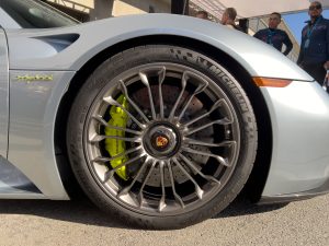 A Porsche 918 Hybrid front wheel