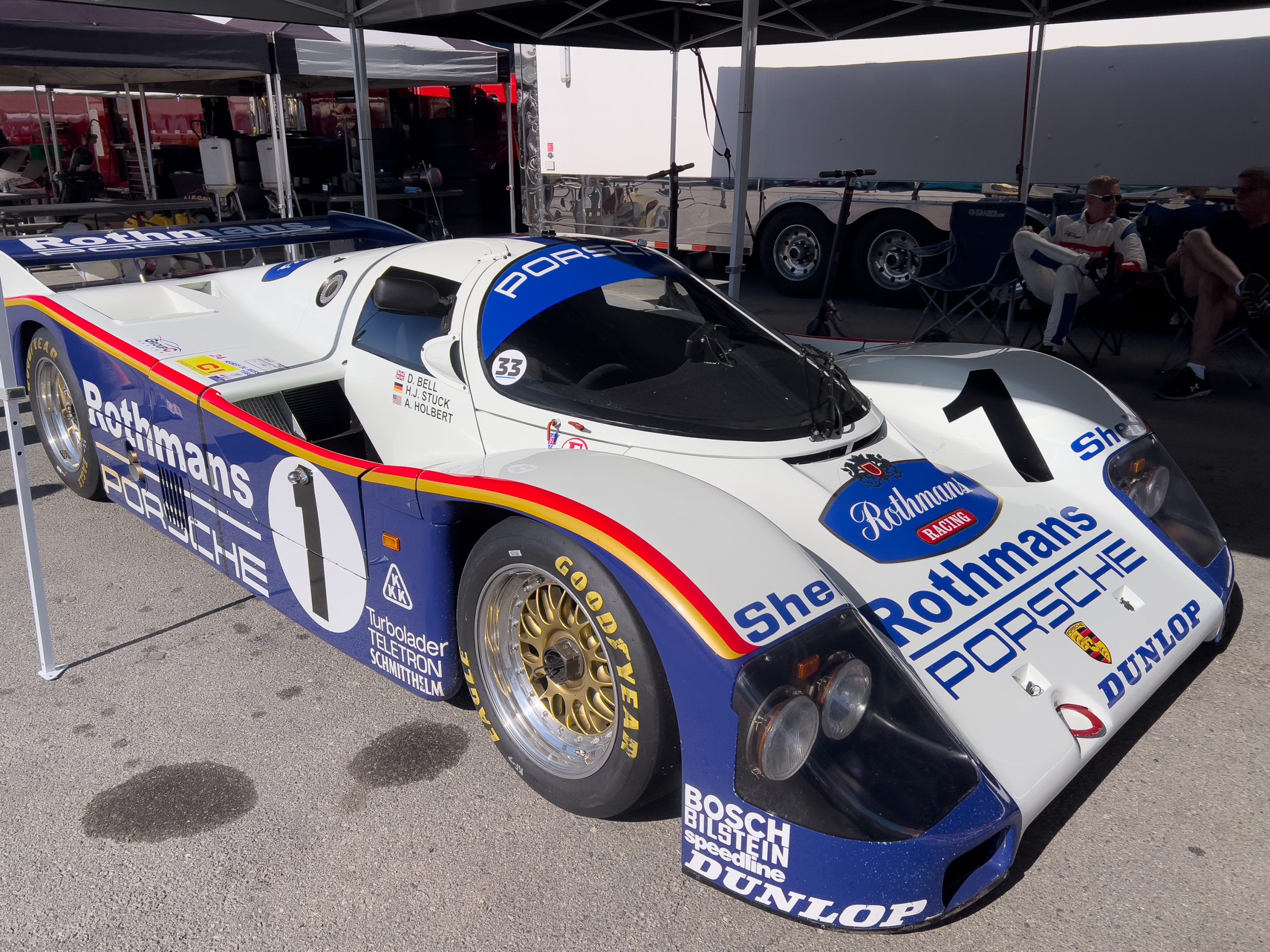 A Porsche 956 in Rothmans colors