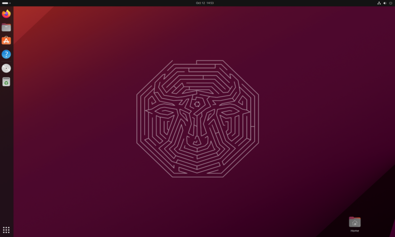 The Ubuntu 23.10 desktop, working just fine before you start messing with it.