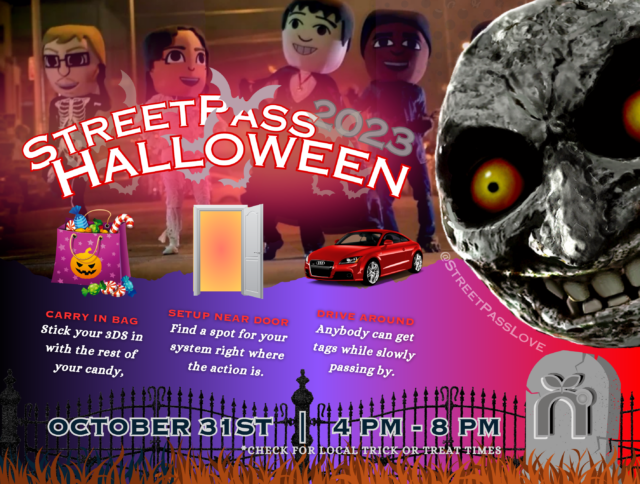 Pas besoin d'attirer les enfants avec la promesse de bonbons pour obtenir des tags StreetPass cet Halloween !