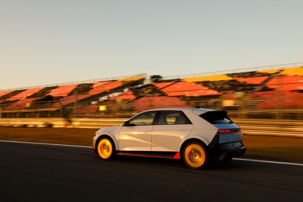 On track you can really explore the Ioniq 5 N's handling envelope, although our track time was sadly quite limited.