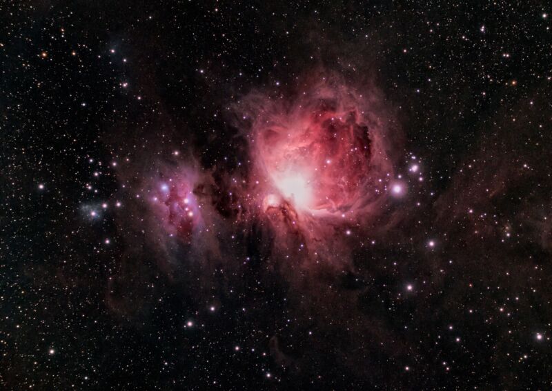Orion and the Running Man Nebula.