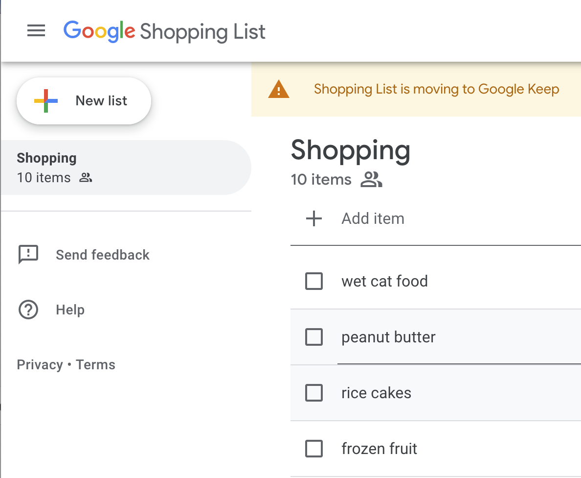 Google is moving Shopping List and other notes into one app to worry about,  Keep | Ars Technica