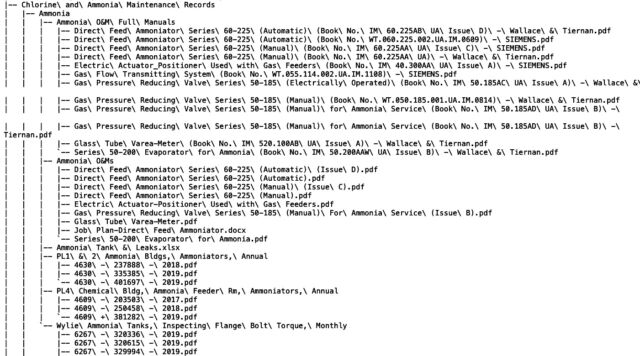 Une capture d'écran partielle d'un fichier texte laissé sur le site DAIXIN répertoriant certains des fichiers volés.