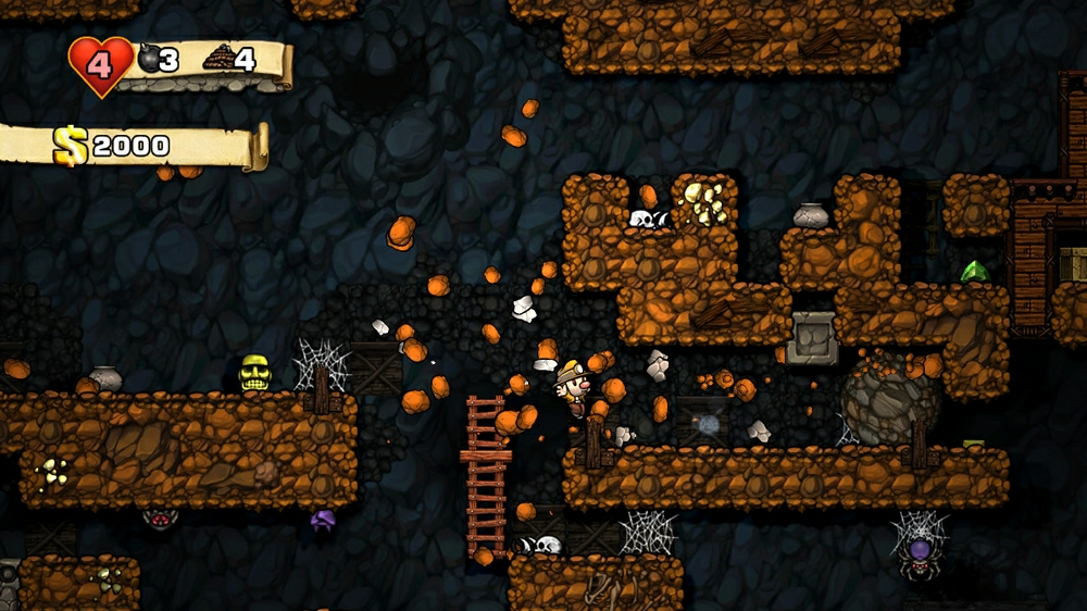 <em>Spelunky</em>, one of the best platformers of all time, was made with GameMaker.