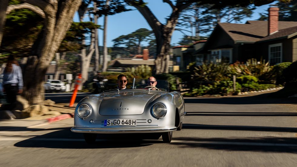 Unlike all the Porsche 356s that followed, this one had its engine in the middle, not the rear.