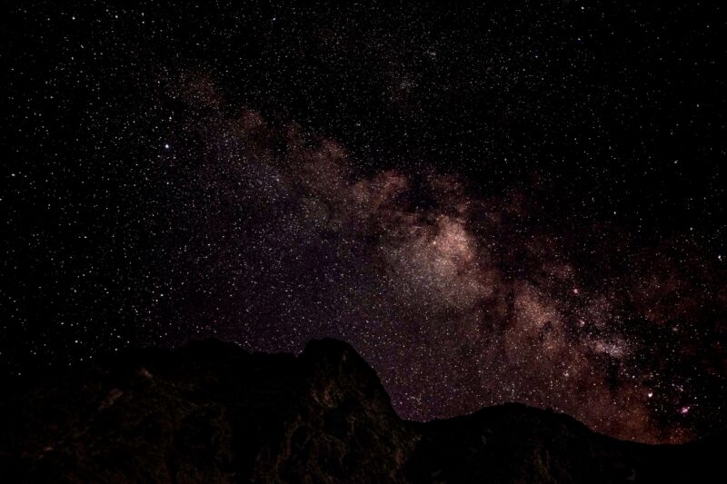 The Milky Way Galaxy above the Pyrenees, right on the French and Spanish border.