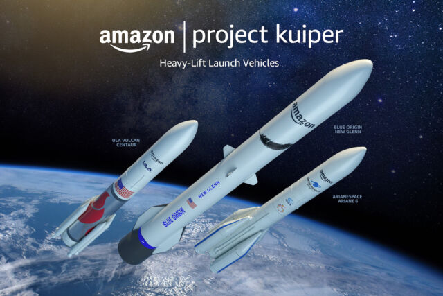 Nessuno dei tre razzi selezionati da Amazon per lanciare la maggior parte della sua costellazione di Kuiper ha volato.