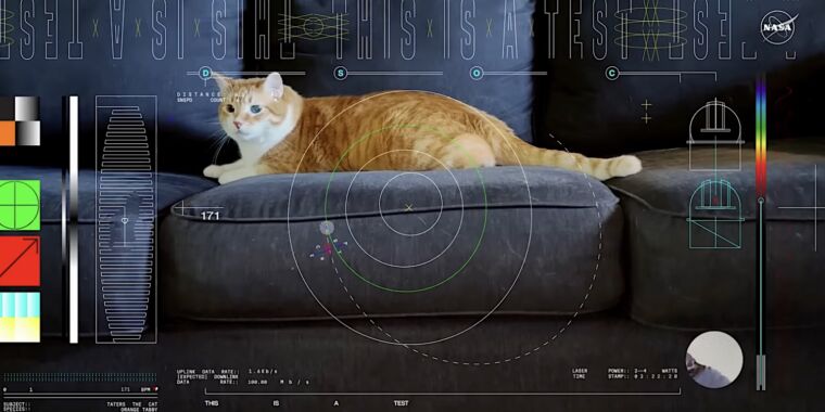 고양이 영상은 우주 레이저의 중요한 해를 강조합니다