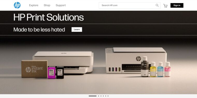 HP misreads room, awkwardly brags about its “less hated” printers