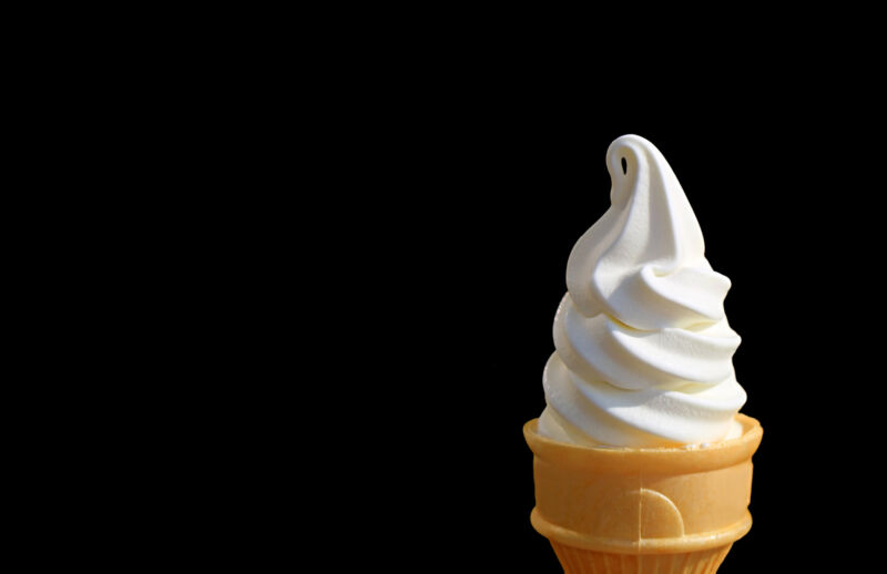 Vanilla Soft Serve Ice Cream Cone