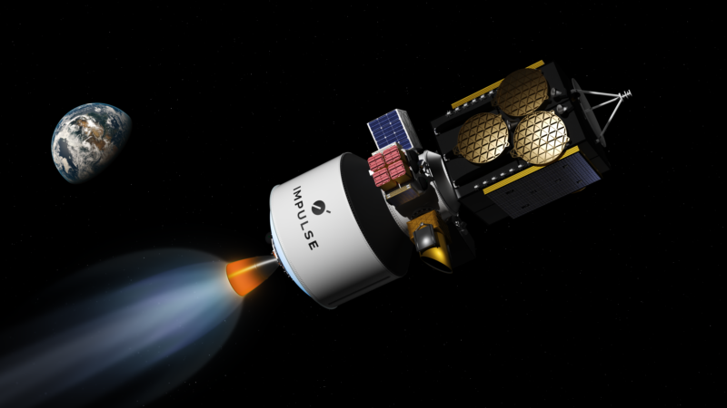 Artist's concept of the Helios space tug.
