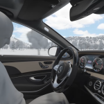 screen grab from a Mercedes training video; illustration of sleeping driver