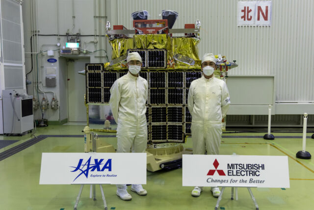 The SLIM spacecraft was built by Mitsubishi Electric under contract with JAXA.