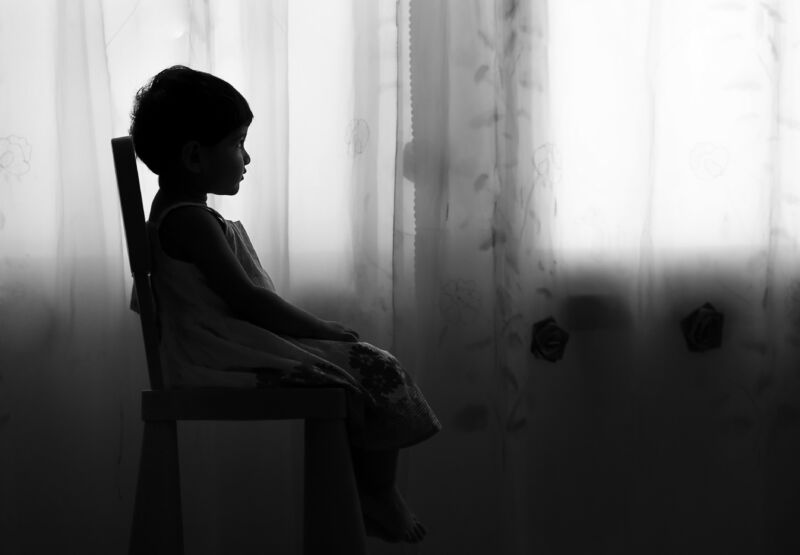 silhouette of child