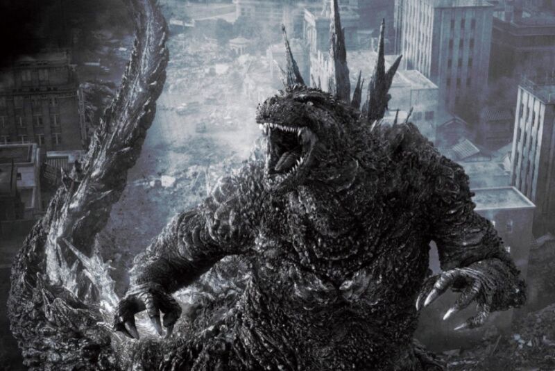 Mira a Godzilla Minus One en deslumbrante blanco y negro durante una presentación limitada en EE. UU.