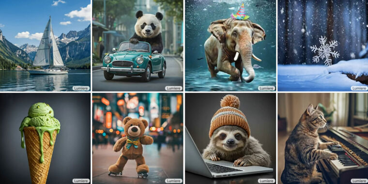 Google’s latest AI video generator renders implausible situations for cute animals