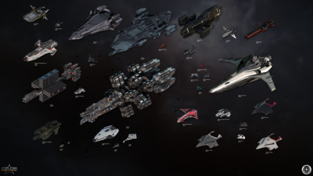 A very small sample of the full collection of ships you can get in the Legatus Pack.