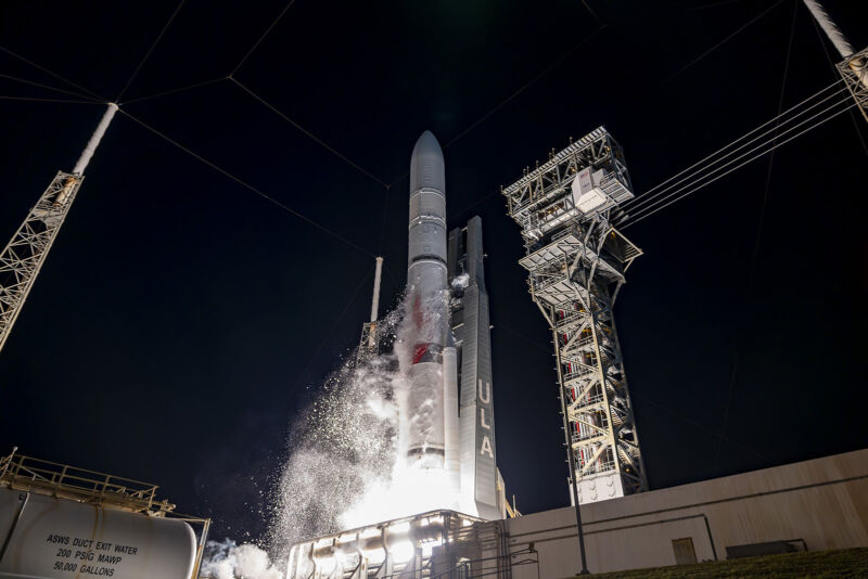 The first Vulcan rocket lifts off from Space Launch Complex 41 at Cape Canaveral Space Force Station.