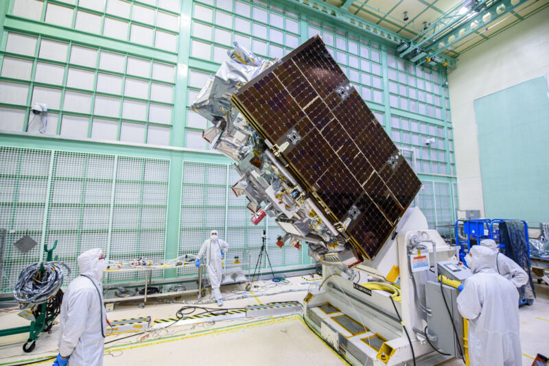 NASA's PACE spacecraft last year at Goddard Space Flight Center, Maryland. 