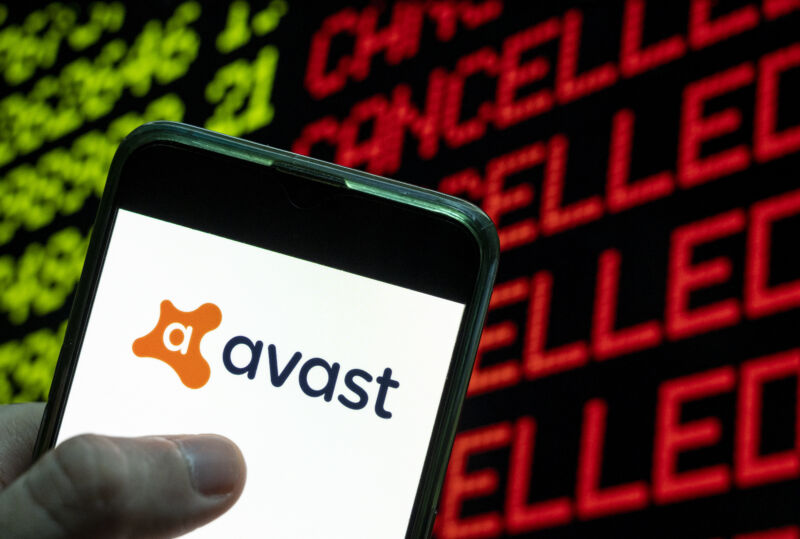 Avast logo on a phone in front of the words 