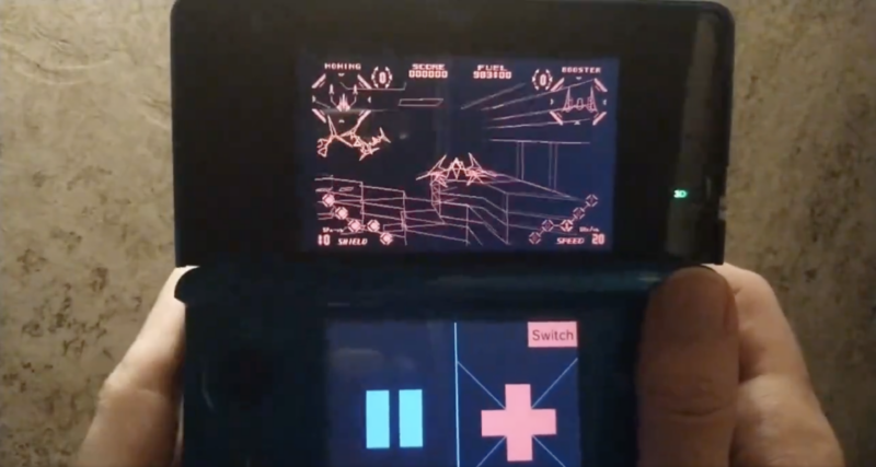 Virtual Boy game running on a Nintendo 3DS