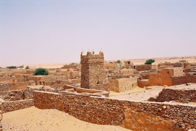Old town, Chinguetti, in Mauritania, the nearest city to where Gaston Ripert claimed to have found a giant meteorite in 1916.