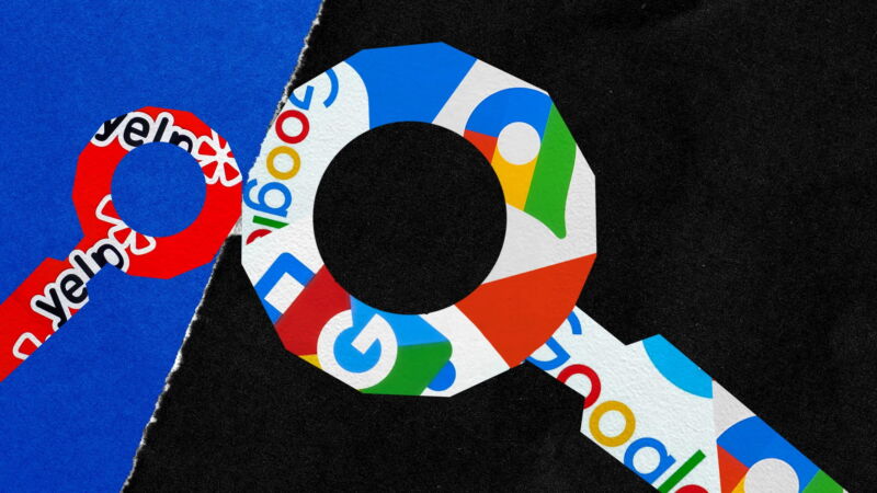 illustration of google and yelp logos