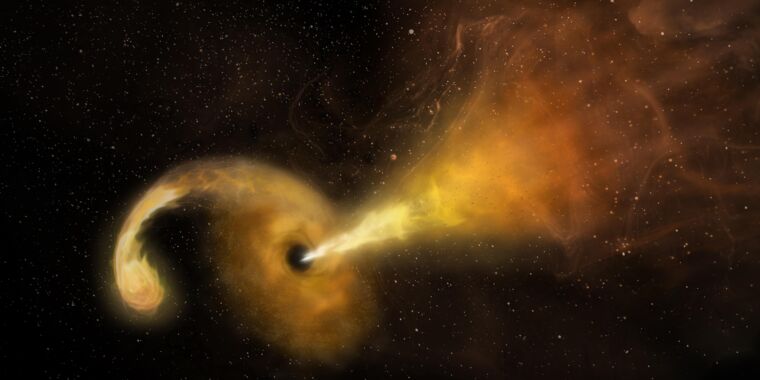 La ricerca a infrarossi trova un grande ammasso di buchi neri che distruggono le stelle