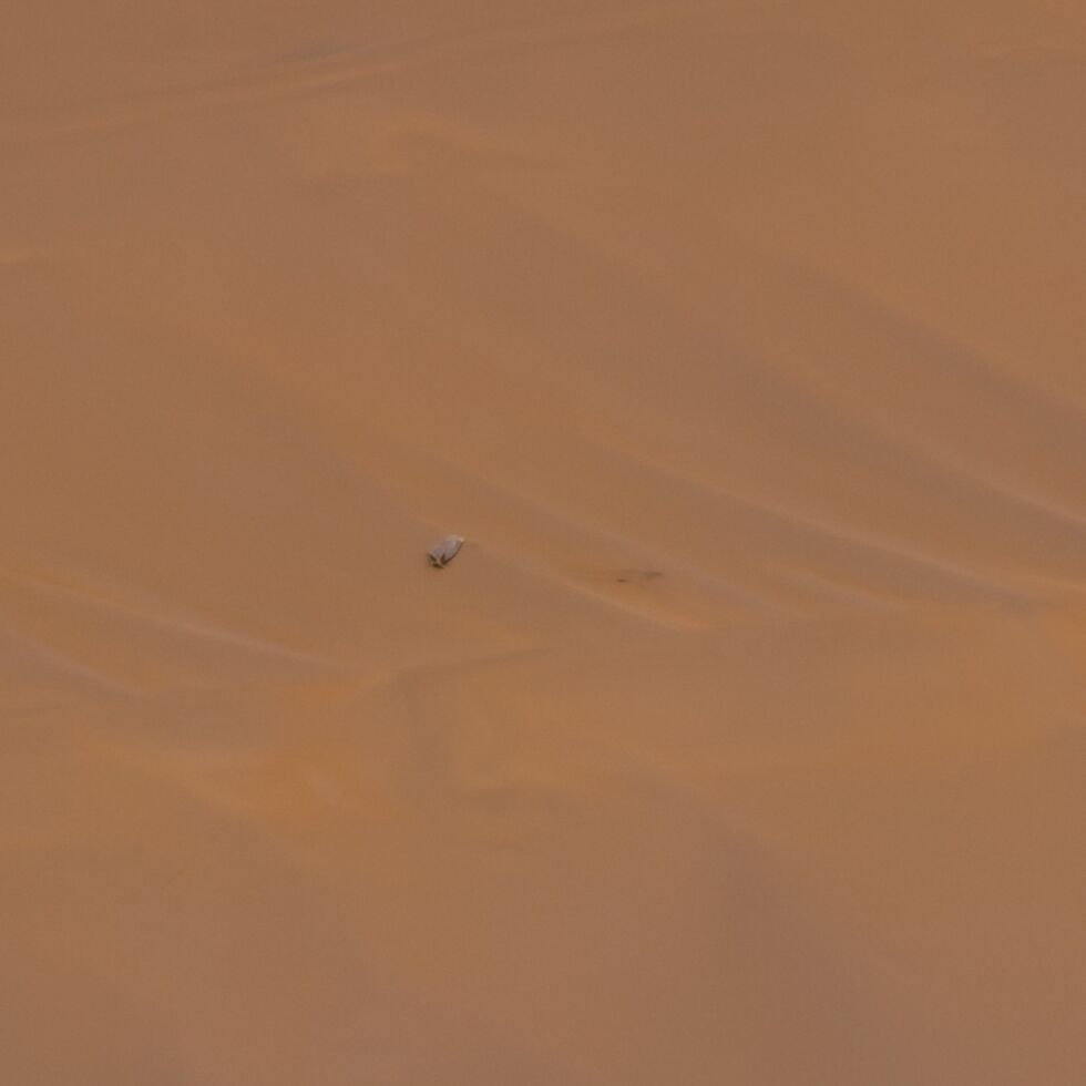 Gebrochene Klinge in einem alten Kanal auf dem Mars.