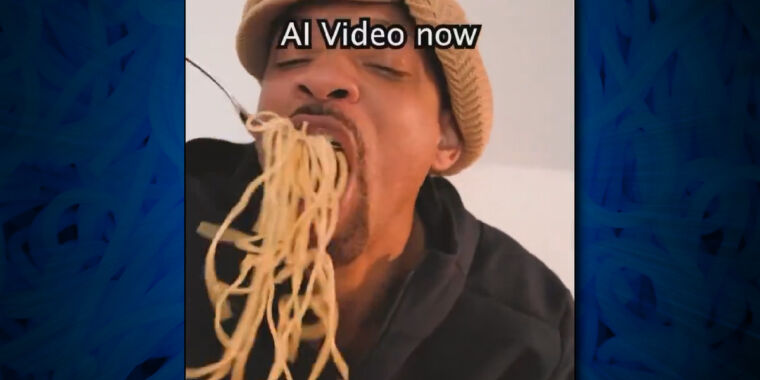 Will Smith parodies viral AI-generated video by really consuming spaghetti